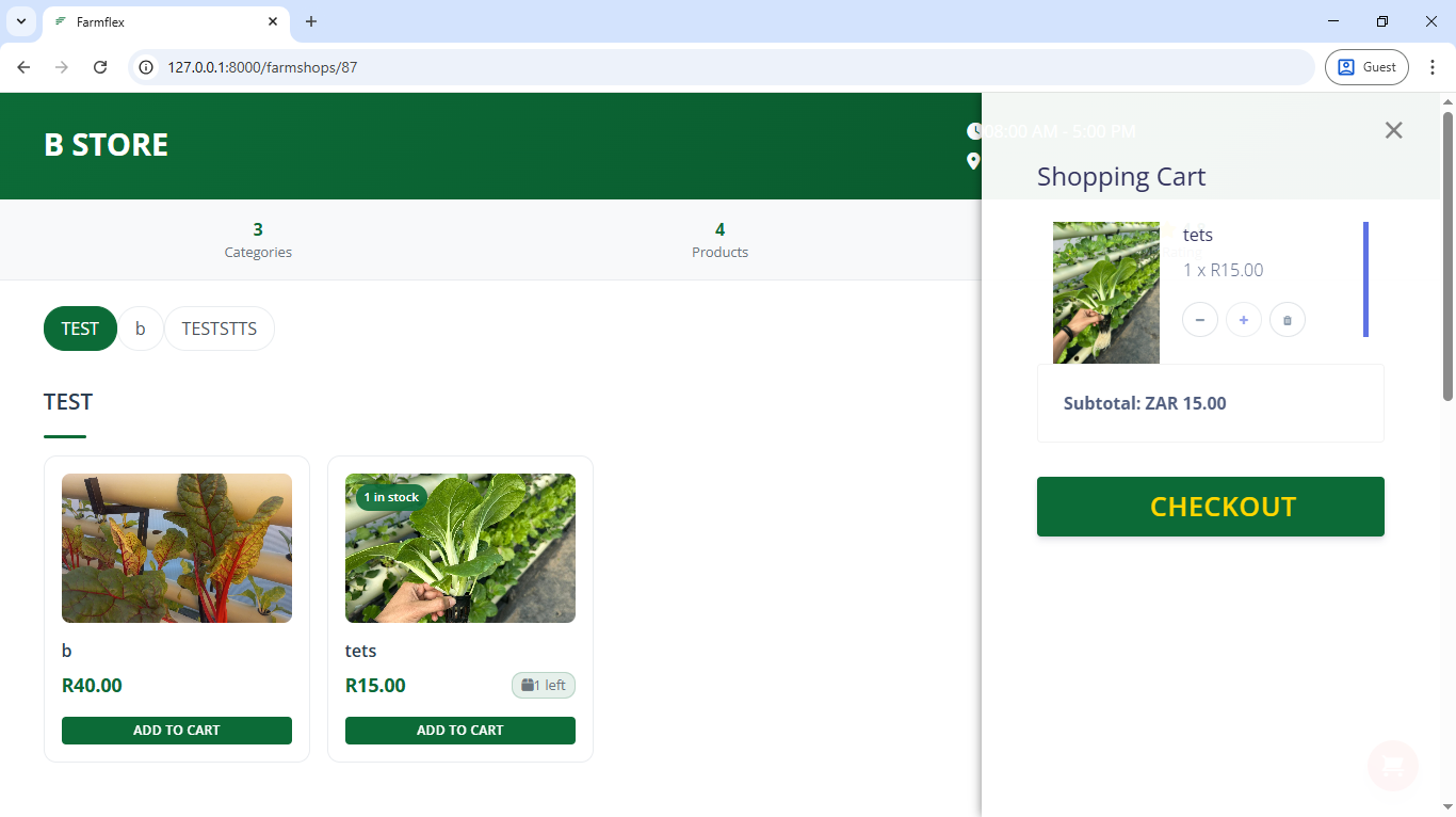 Customer Store View